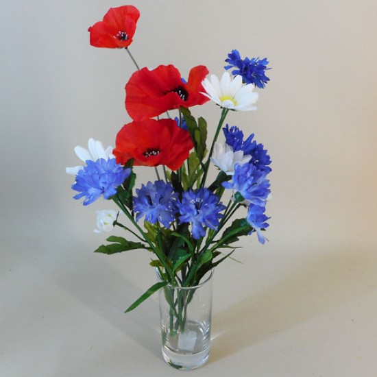 Meadow Poppies Silk Flower Arrangement Artificial Flower Arrangements